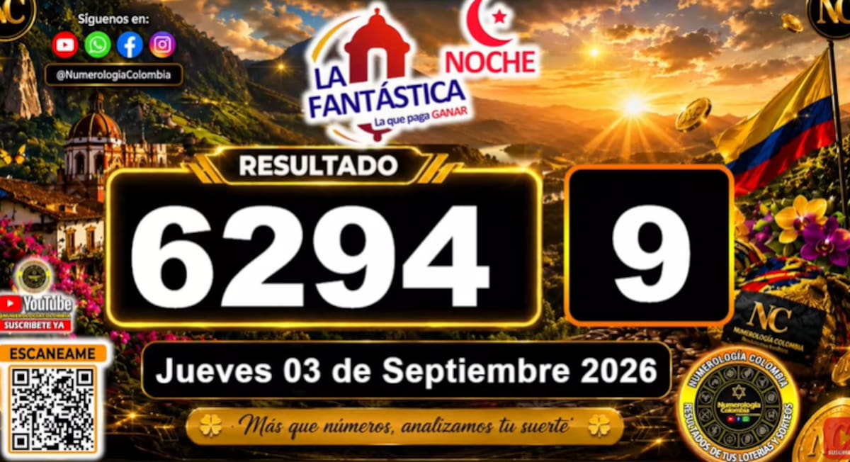 La Fantástica Noche del 3 de septiembre de 2026. // Foto: captura de pantalla del canal de YouTube @NumerologíaColombia.