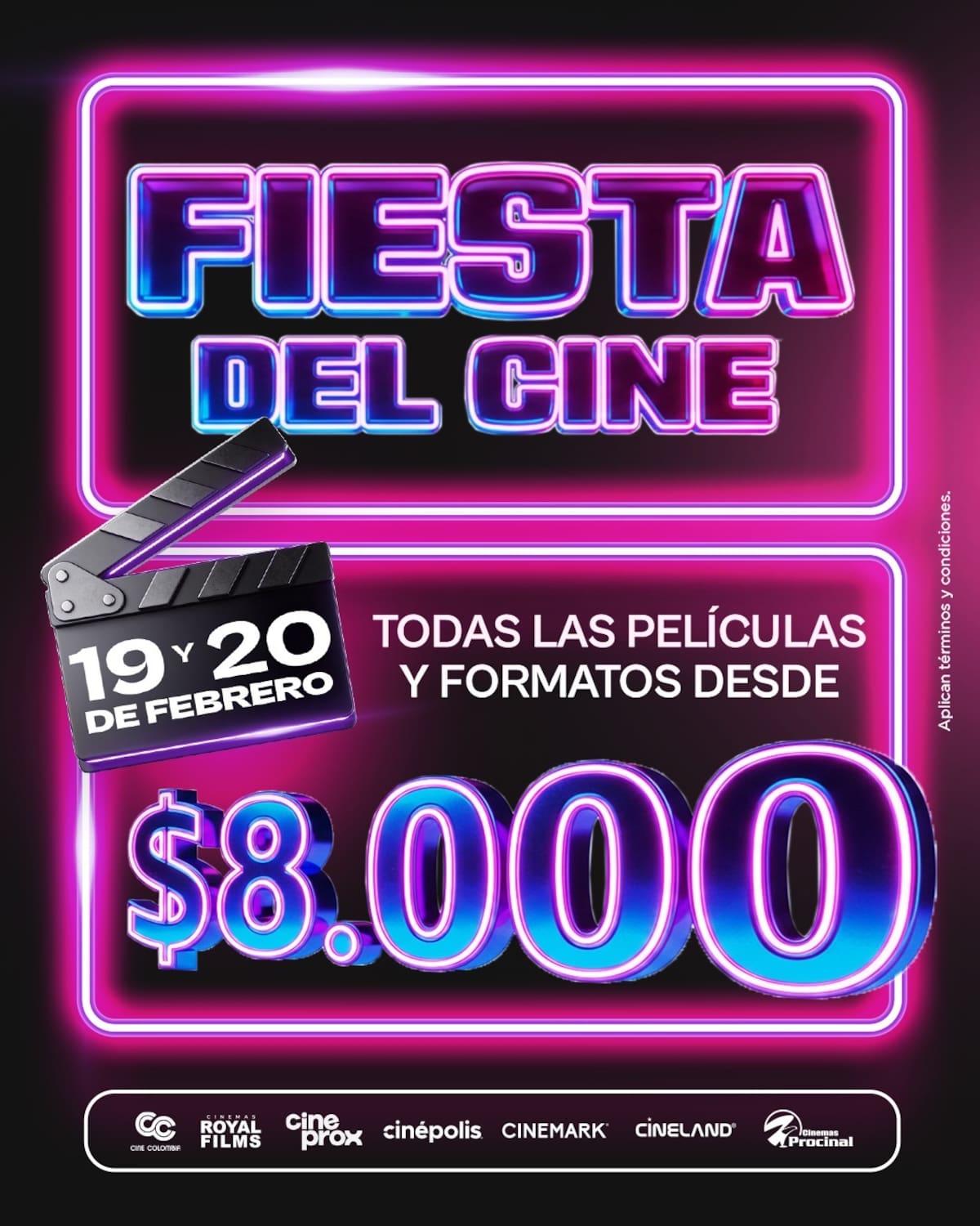 Boletos de cine a precios bajos durante la Fiesta del Cine. // cortesía.