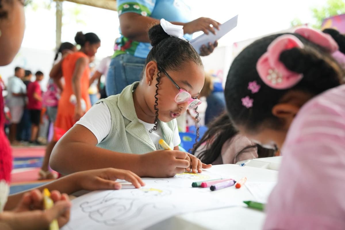 La jornada fue un espacio recreativo para los más pequeños de la casa. // Foto: cortesía de la Gobernación de Bolívar