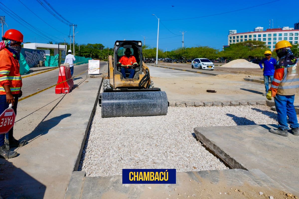 La malla vial de Chambacú entra en fase de recuperación. // Foto: Alcaldía de Cartagena