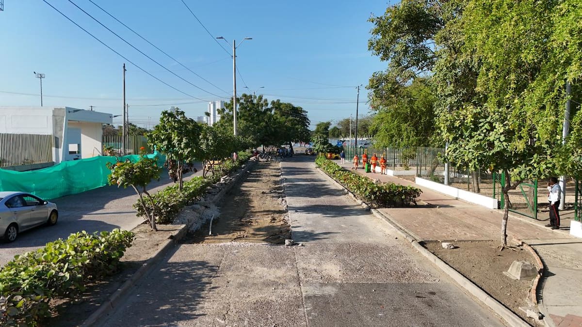 La malla vial de Chambacú entra en fase de recuperación. // Foto: Alcaldía de Cartagena
