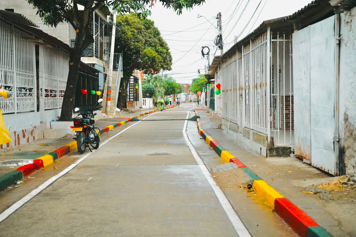 Carrera 36 de La María fue entregada este sábado 6 de junio de 2026. // Foto: Cortesía - Alcaldía de Cartagena.