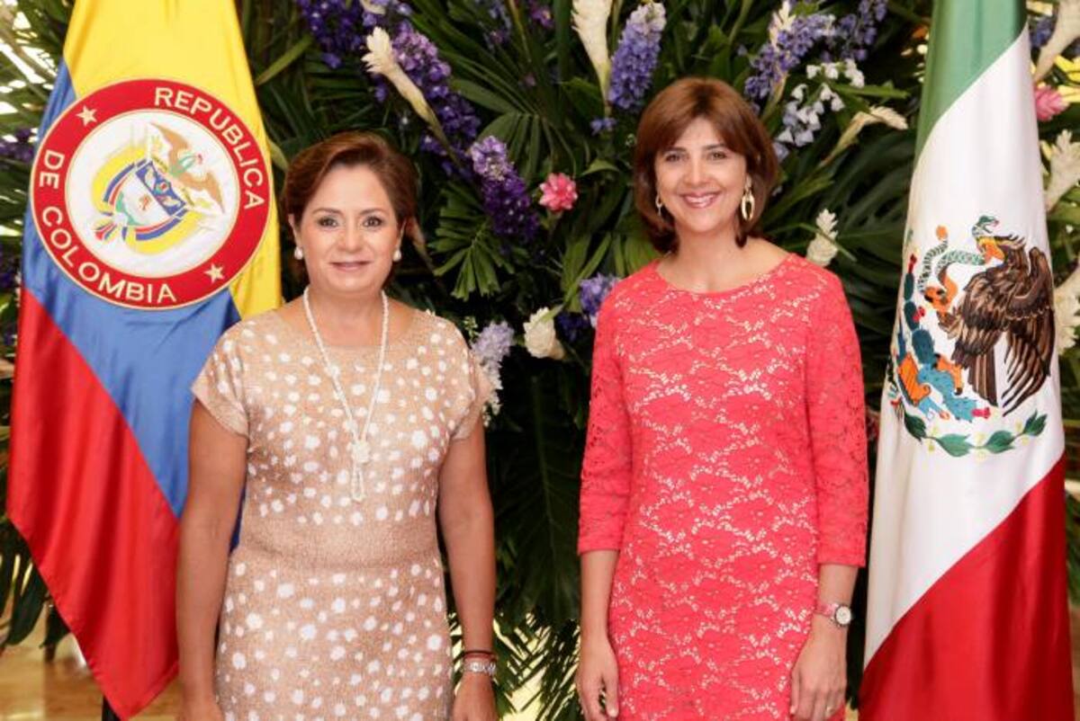 Patricia Espinosa, canciller de México y María Ángela Holguín, ministra de Relaciones Exteriores de Colombia. COLPRENSA