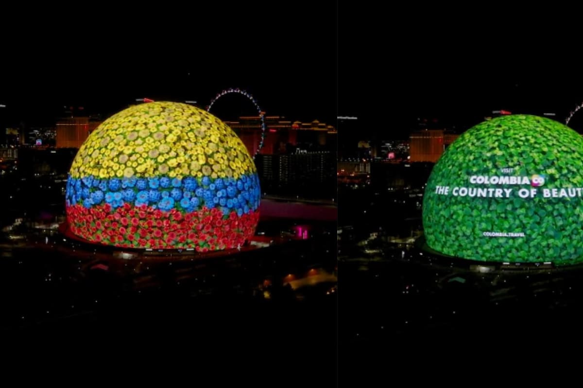 Esfera en Las Vegas mostró campaña para promover el turismo en Colombia
