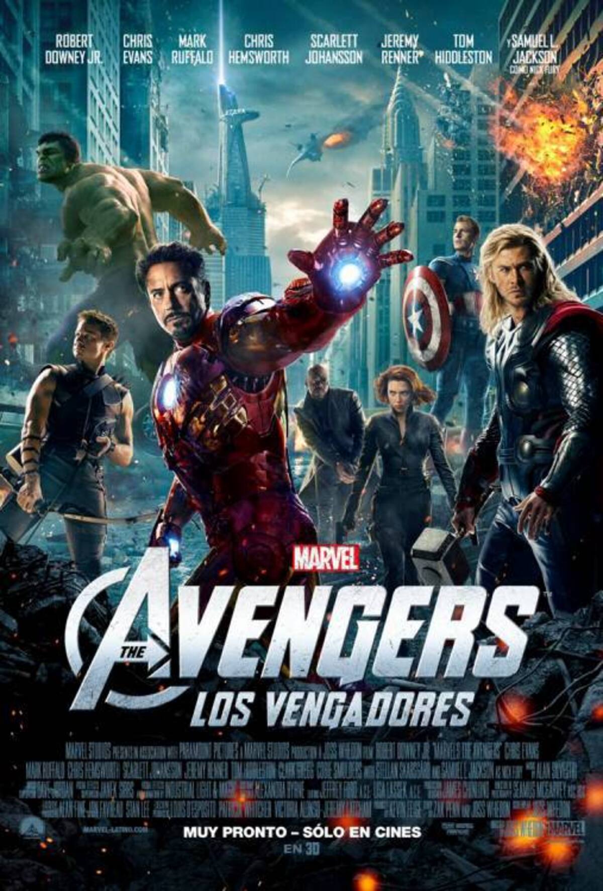 Cártel oficial de la película 'Los Vengadores'. COLPRENSA