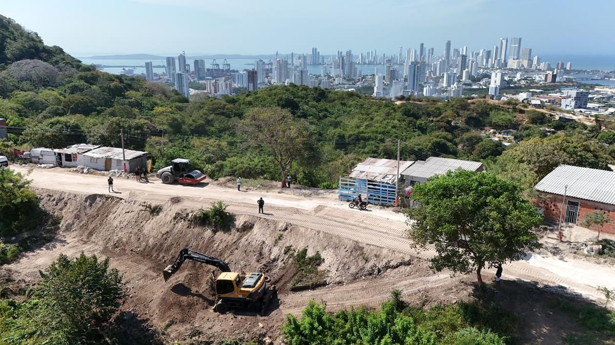 Segunda vía de acceso a La Popa. // Foto: cortesía - Alcaldía de Cartagena.