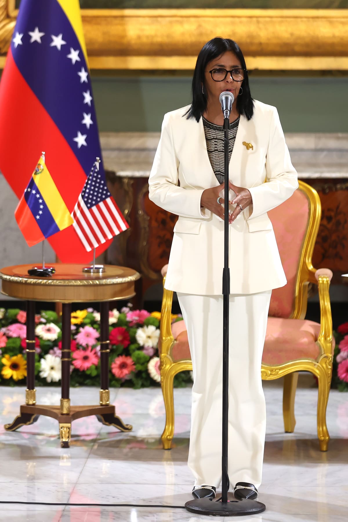 La presidenta encargada de Venezuela, Delcy Rodríguez. // Foto: EFE/ Ronald Peña R.