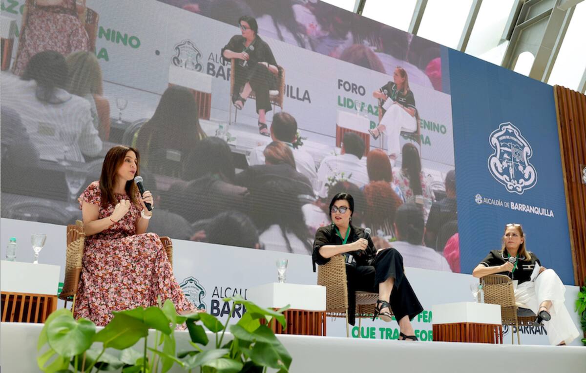 La Primera Dama Katia Lule, participó en el foro, 'Liderazgo Femenino que Transforma', con el que La Alcaldía de Barranquilla conmemoro el Día Internacional de la Mujer.//Cortesía.