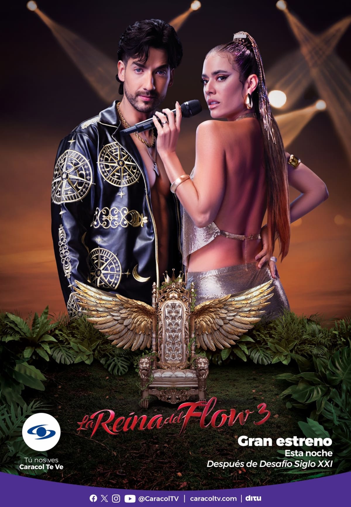 Caracol Televisión estrenó la tercera temporada de 'La reina del Flow 3'. //Foto: Cortesía Caracol TV.