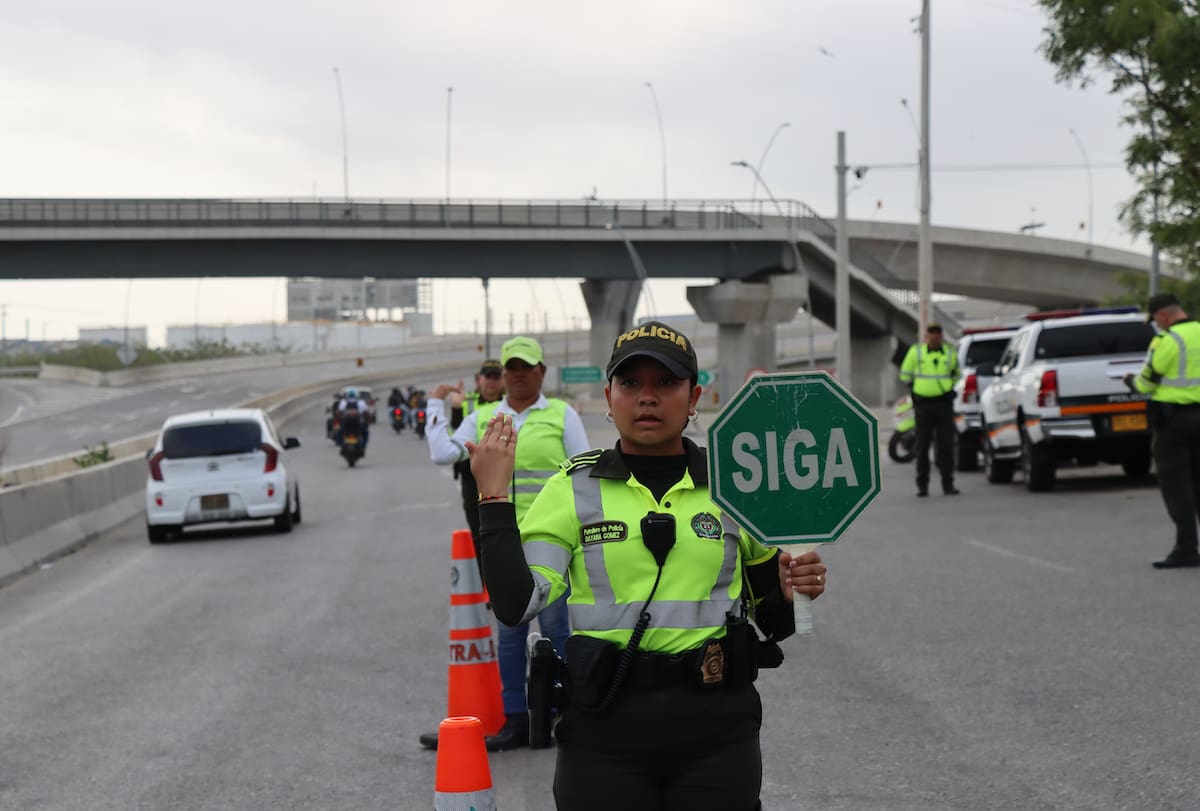 La Seccional de Tránsito y Transporte de la Policía Nacional en Barranquilla dispondrá un dispositivo especial conformado por más de 150 hombres y mujeres en las principales vías del Distrito.//Cortesía.