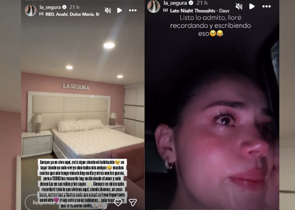 El motivo por el que La Segura terminó llorando en redes sociales. // Capturas tomadas de IG @la_segura