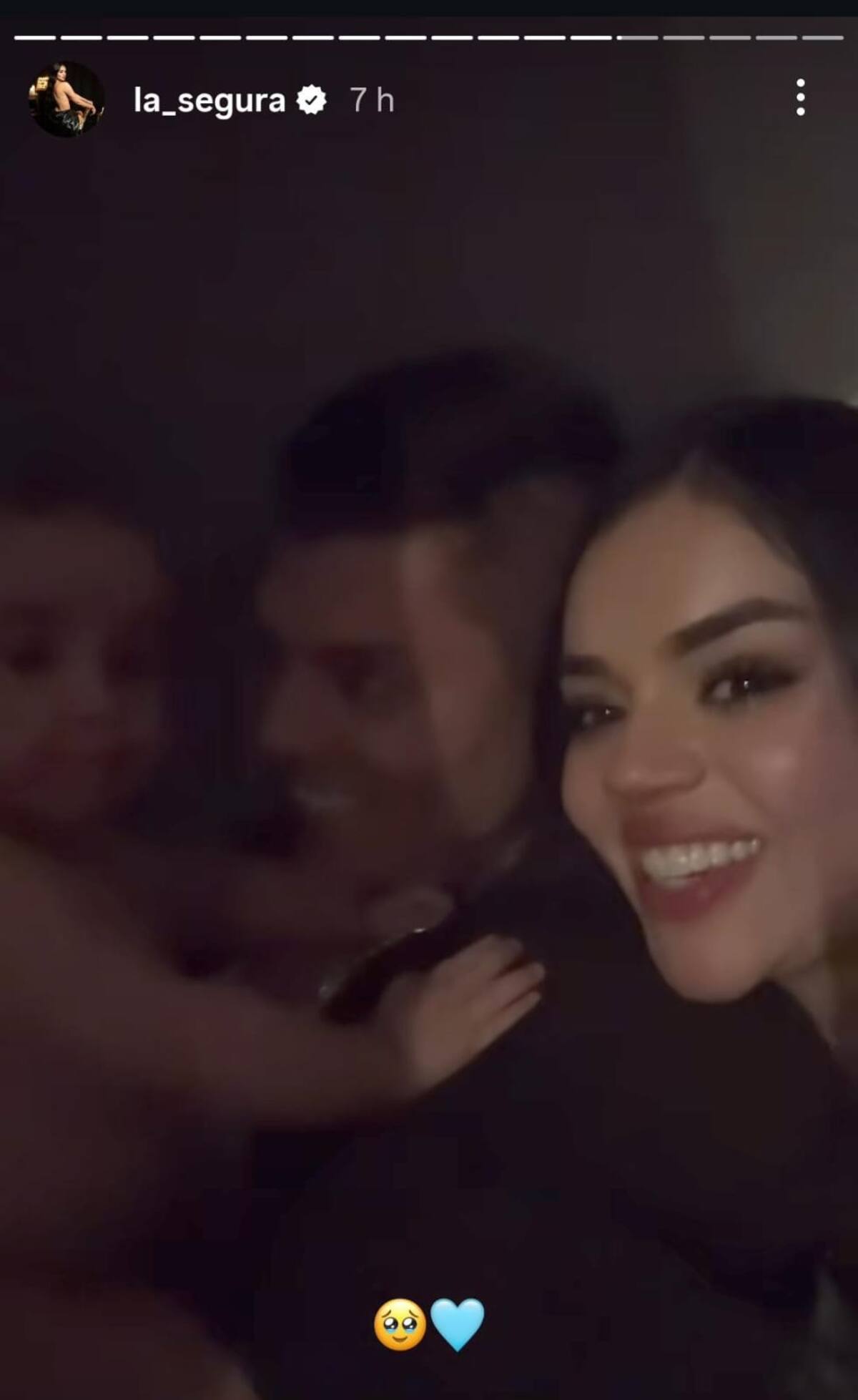 La Segura compartió historias en su cuenta de Instagram celebrando fin de año