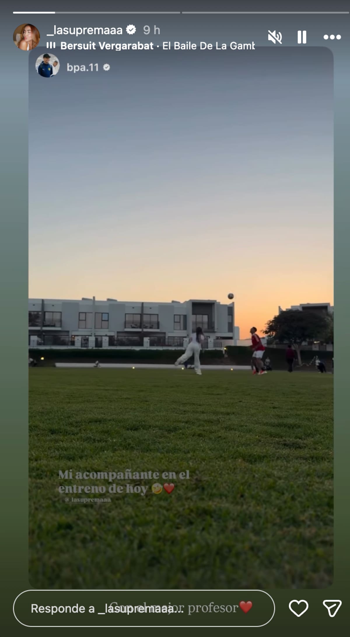 La Suprema subió un video con su nueva pareja tras saberse que Blessd será papá. //Foto: IG @_lasupremaaa.
