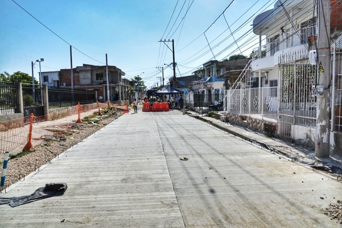 La Transversal 60 del barrio El Pozón. // Foto: cortesía Alcaldía de Cartagena