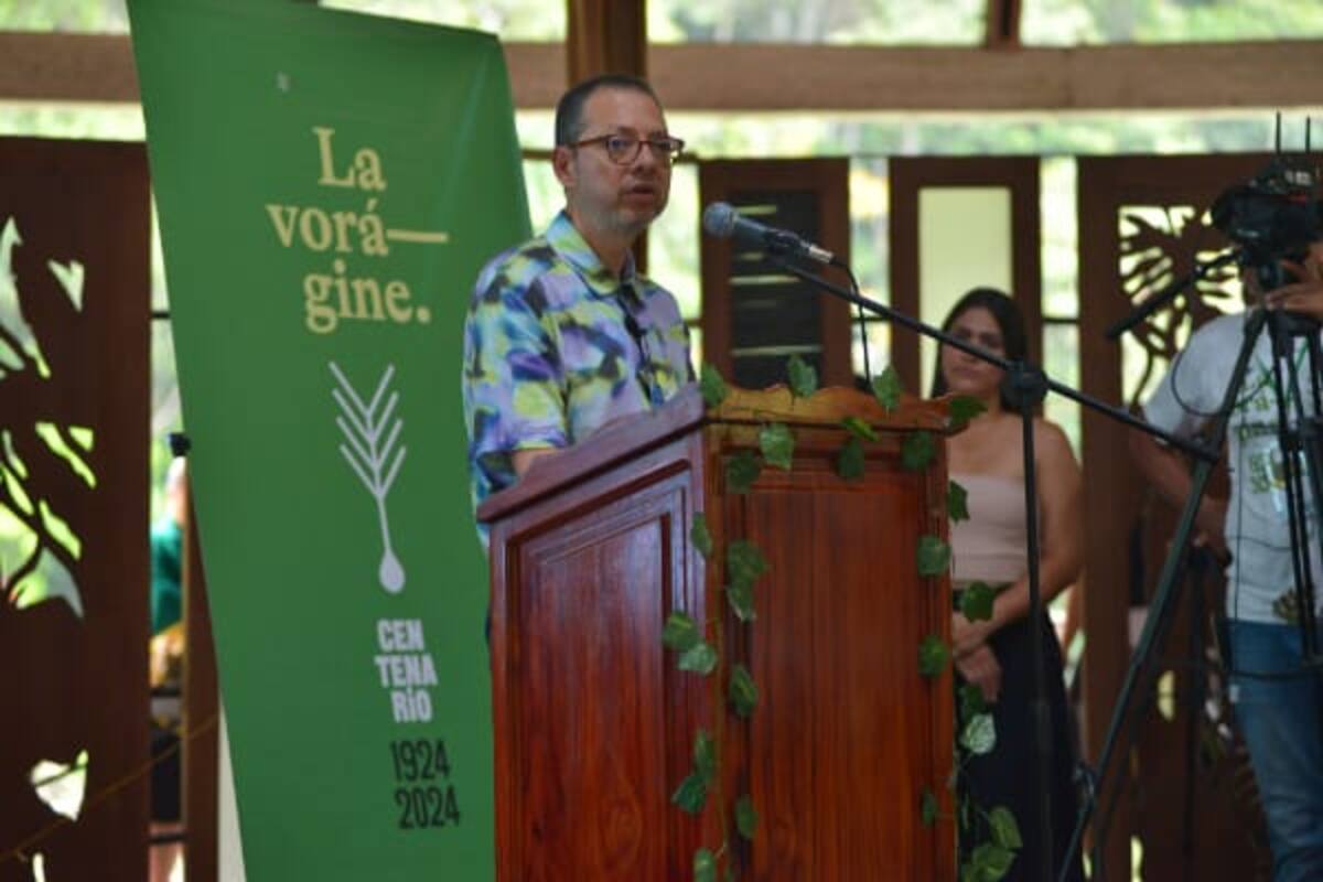 Juan David Correa, Ministro de Cultura de Colombia, en la conmemoración de los cien años de La vorágine. //Foto: Colprensa.
