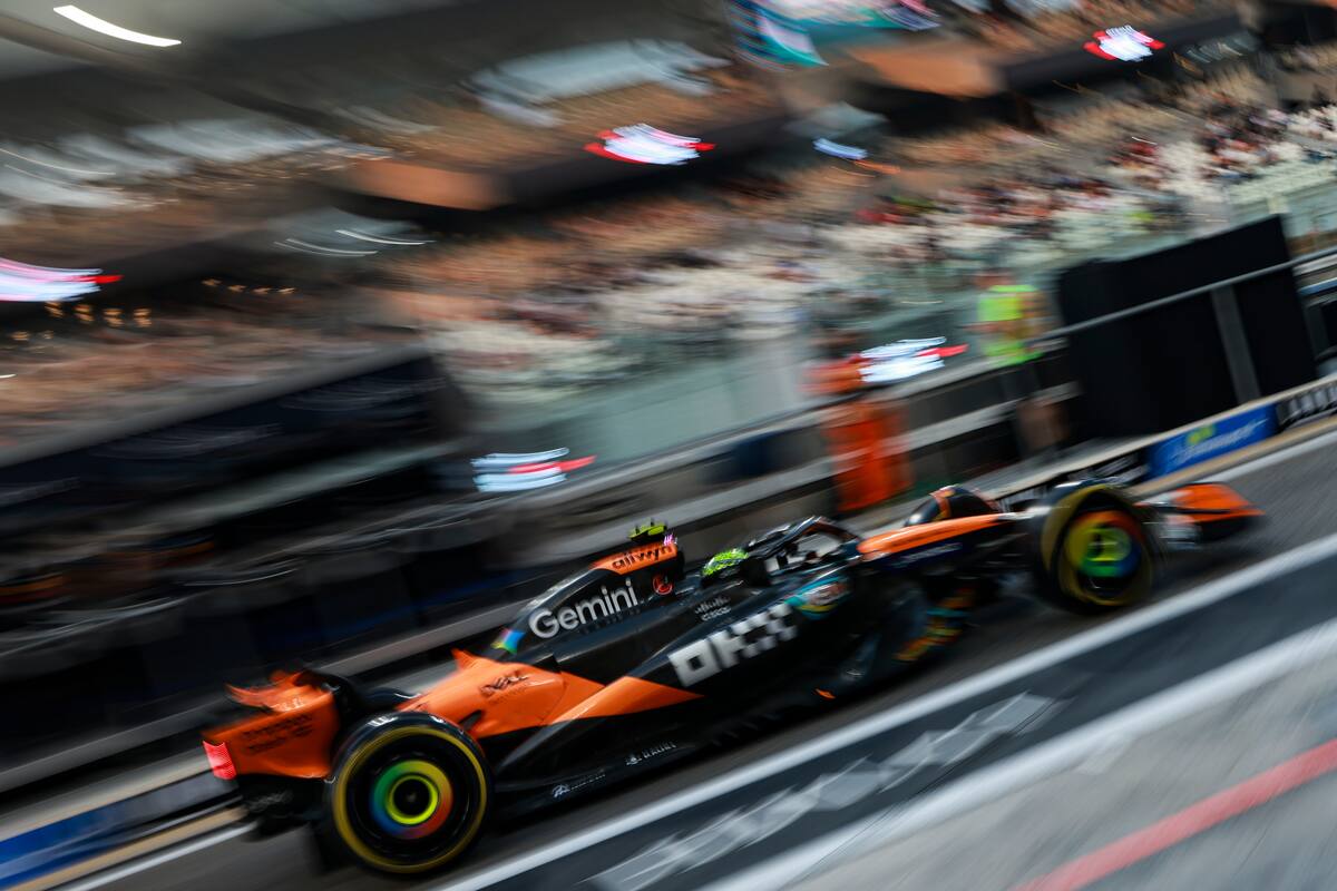 Lando Norris tuvo un viernes soñado en los entrenamientos libres de Abu Dabi