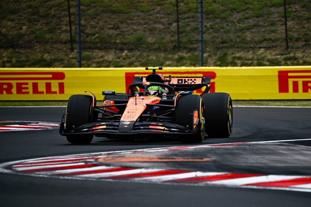 Lando Norris consiguió una importante victoria en el Gran Premio de Hungría. //Foto, EFE: Boglarka Bodnar