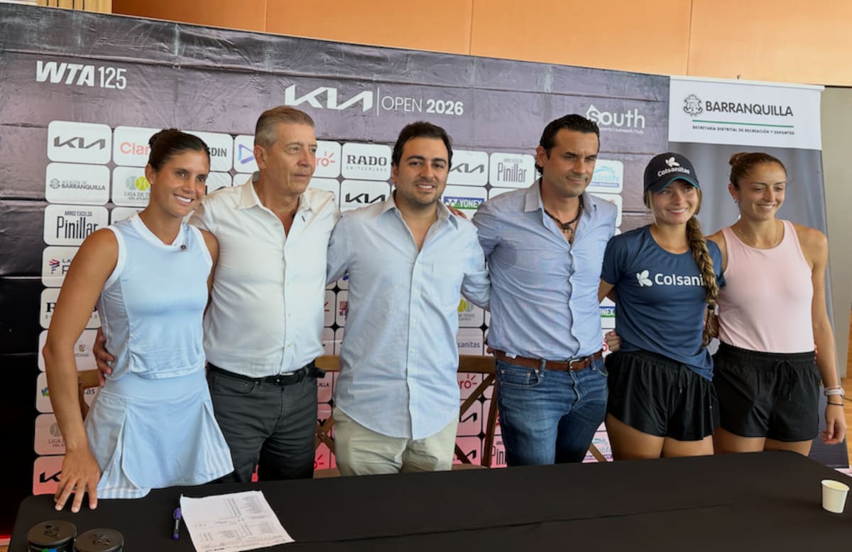 Con la presencia de las tenistas María Paulina Pérez y Emanuela Lares, de Colombia, y la argentina Jazmín Ortenzi, se hizo el lanzamiento del torneo Kia Open W125 Barranquilla 2026,//El Universal.