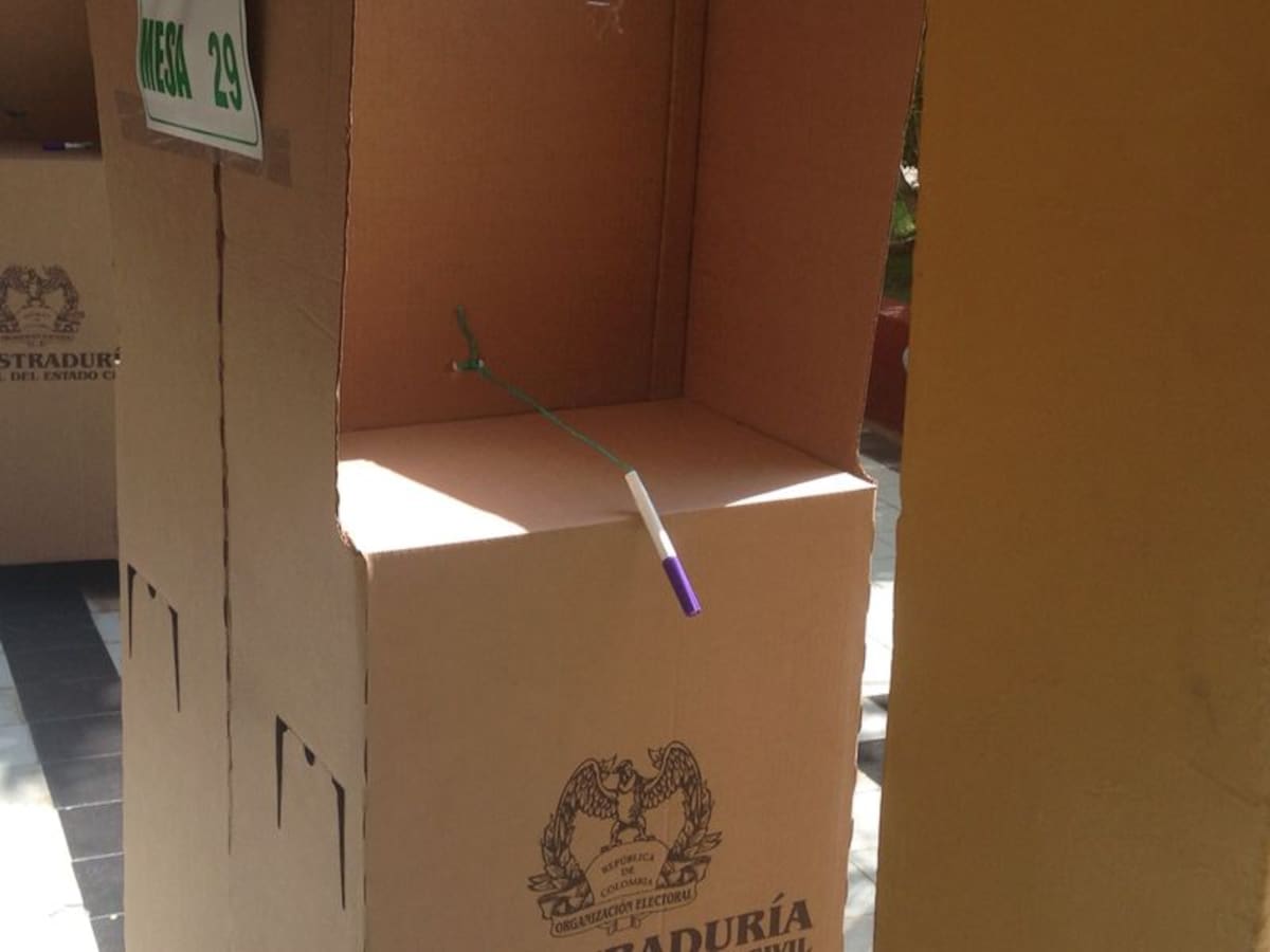 Este fue el plumón que dispuso la Registraduría para que los ciudadanos marquen en el tarjetón. EL UNIVERSAL