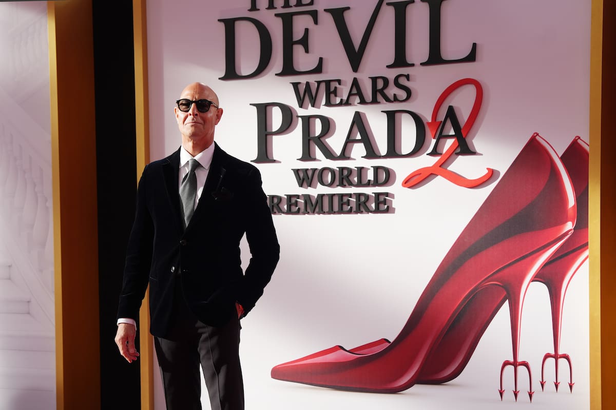 El actor Stanley Tucci posa durante el estreno de la icónica película ‘El diablo viste de Prada 2’. //EFE.