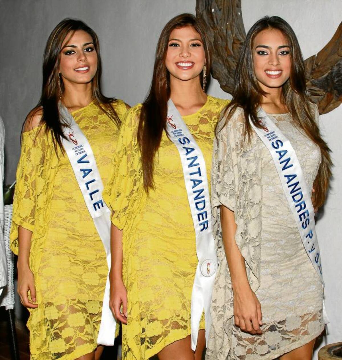 Carmen Aldana, de Valle; Paola Trujillo, de Santander y Laura Archbold, de San Andrés.