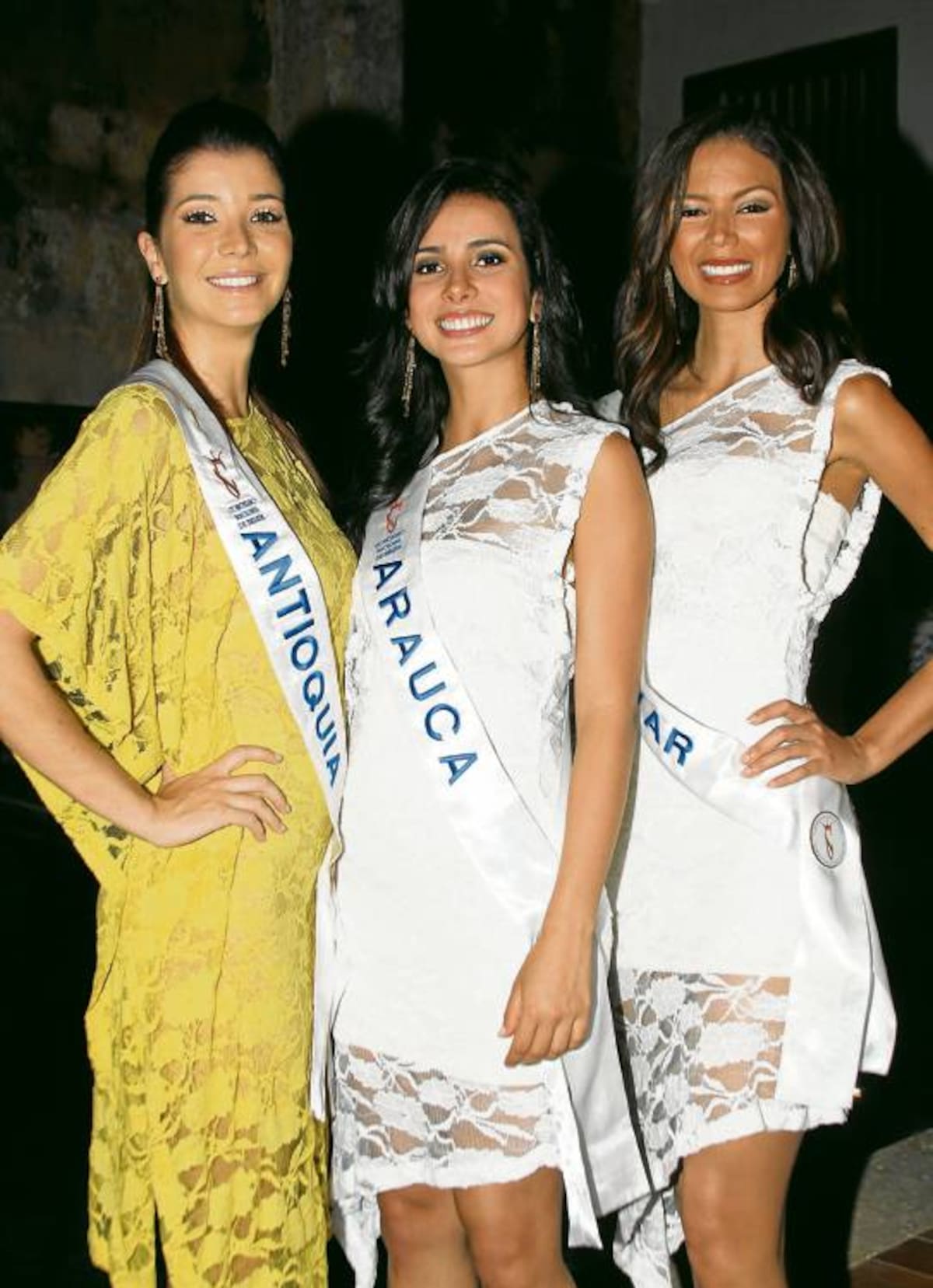 Laura Trujillo, de Antioquia; Natalia Fonseca, de Arauca; y Karen Mendoza, de Bolívar.