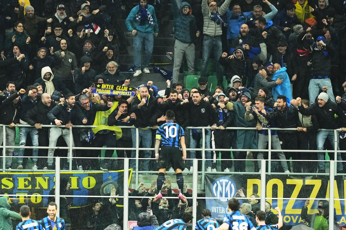 Lautaro Martínez anotó dos golazos en la llave entre Inter y Bayern Múnich. //AP