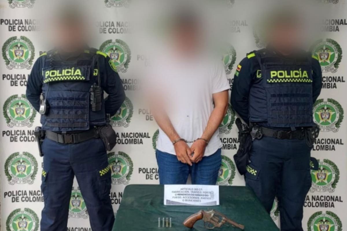 Le hallaron un revólver a ‘Jhonny’ en pleno control policial en el sur de Bolívar