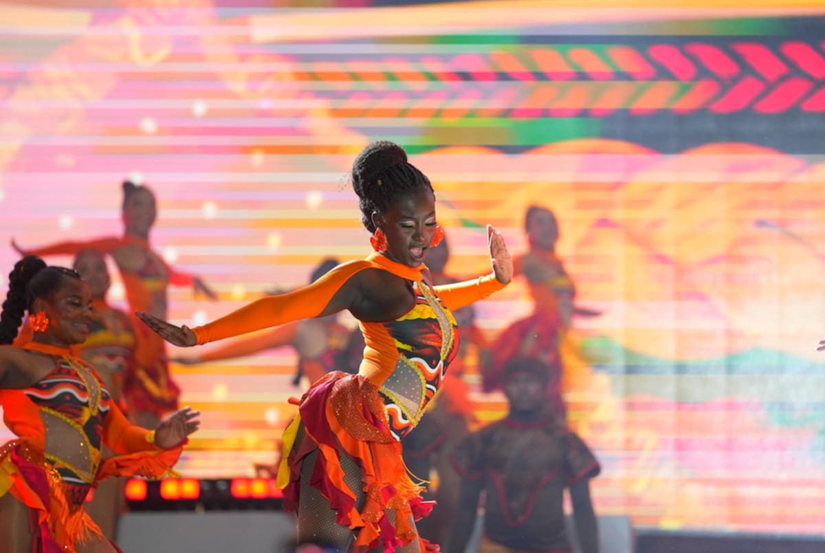 Las danzas afrocolombianas se hicieron presentes en la Lectura del Bando del carnaval de Barranquilla 2026.//Cortesía.