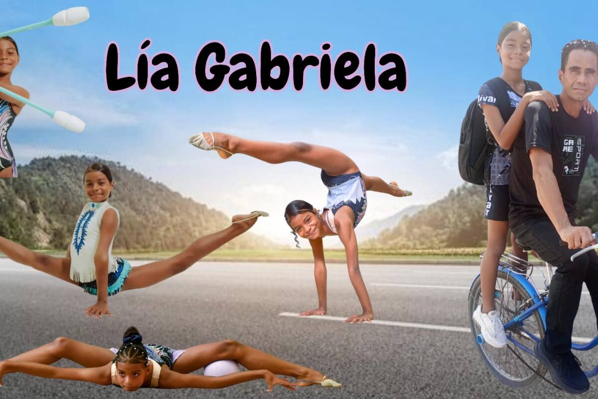 Lía Gabriela, la pequeña gimnasta que va tras la gloria en bicicleta