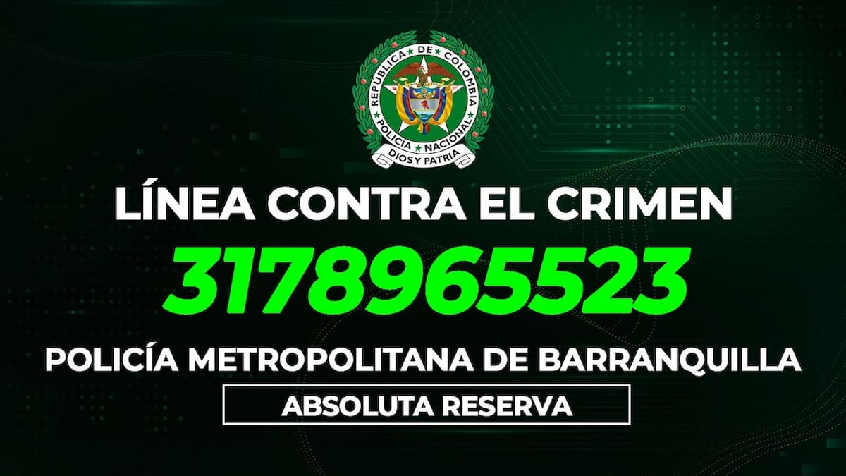 Con el número de esta línea la Policía Metropolitana de Barranquilla pretende que la ciudadanía denuncie a los delincuentes que están afectando la seguridad ciudadana en la ciudad y su área metropolitana.//Cortesía.