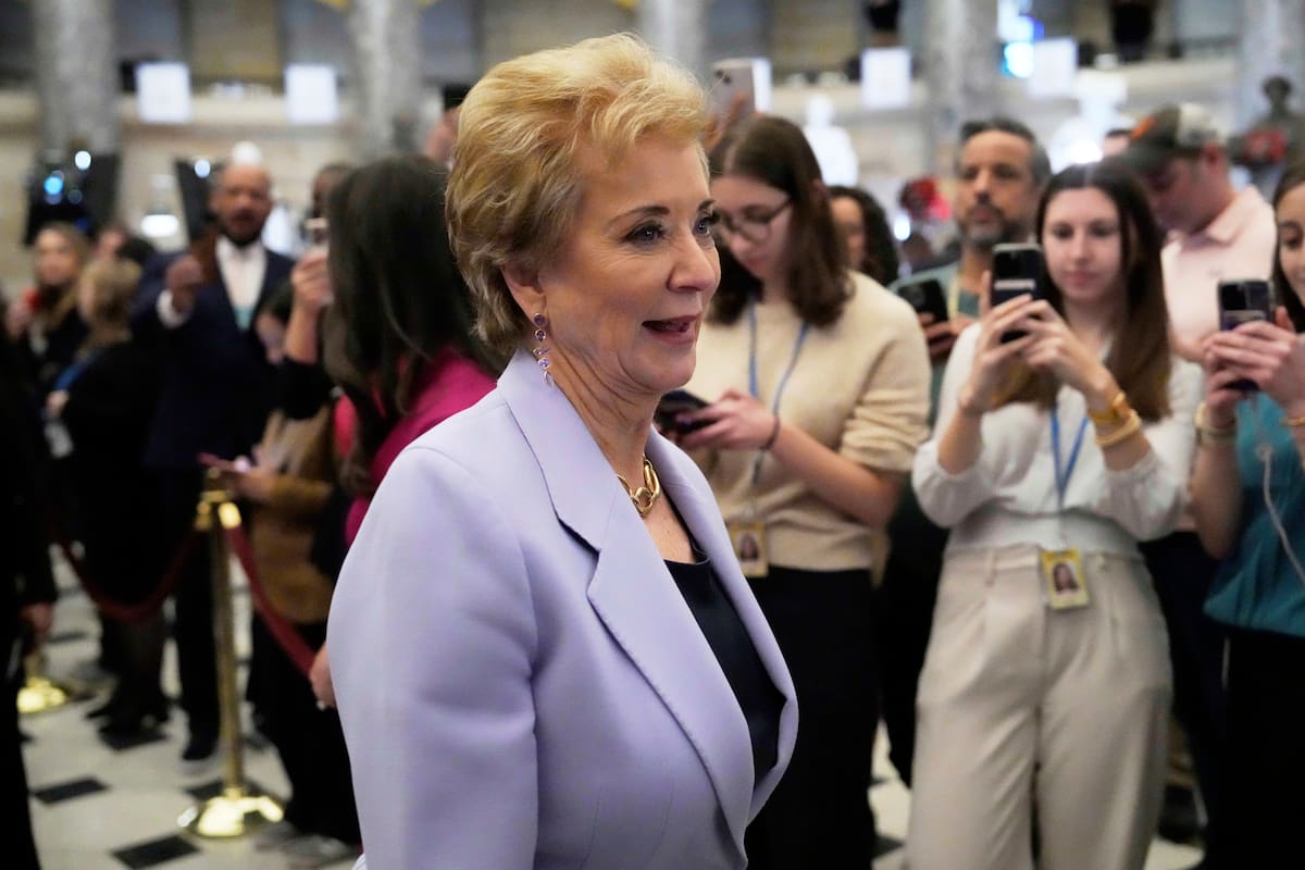 La secretaria de Educación de Estados Unidos, Linda McMahon. //Archivo AP