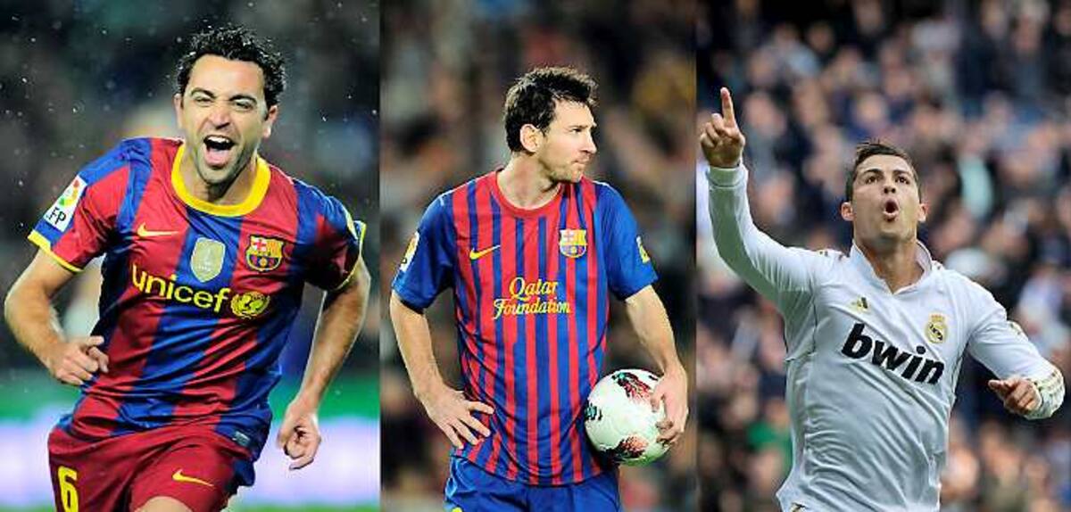 Xavi Hernández, Lio Messi y Crisitano Ronaldo disputarán el Balón de Oro de la FIFA.