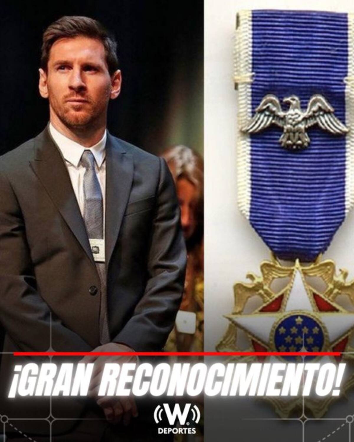 Lionel Messi no asistió a la entrega de premios otorgados por el presidente de Estados Unidos Joe Biden.//TWITTER