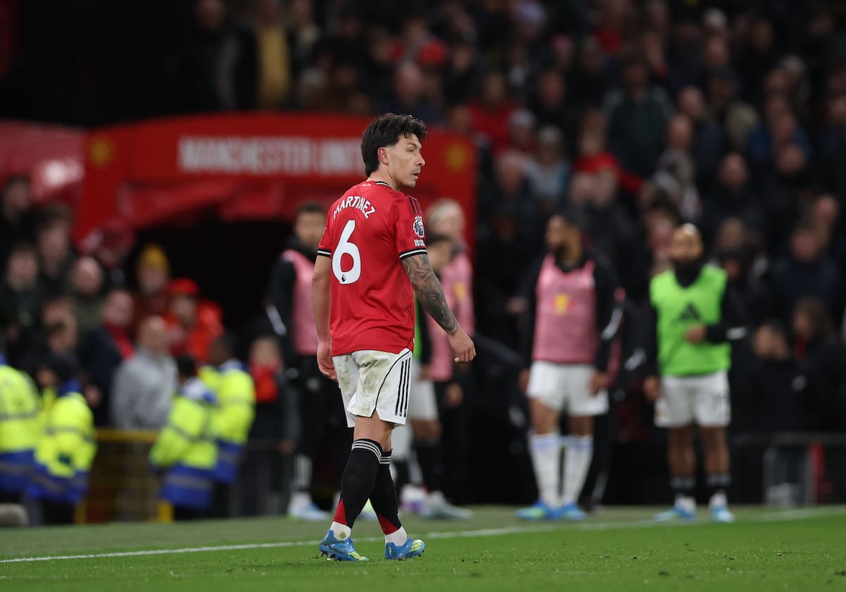 El jugador argentino Lisandro Martínez, defensor central del Manchester United. // Foto: EFE.