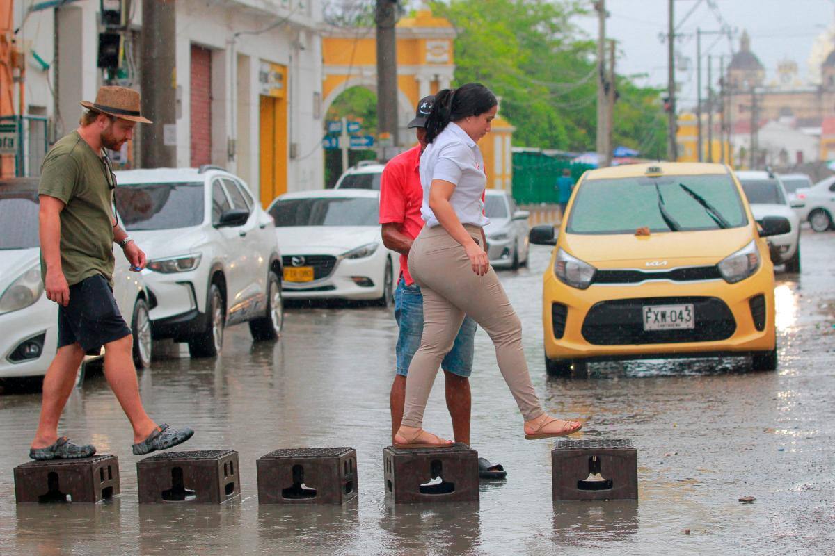 En fotos: así fue el aguacero que cayó en Cartagena este 22 de abril