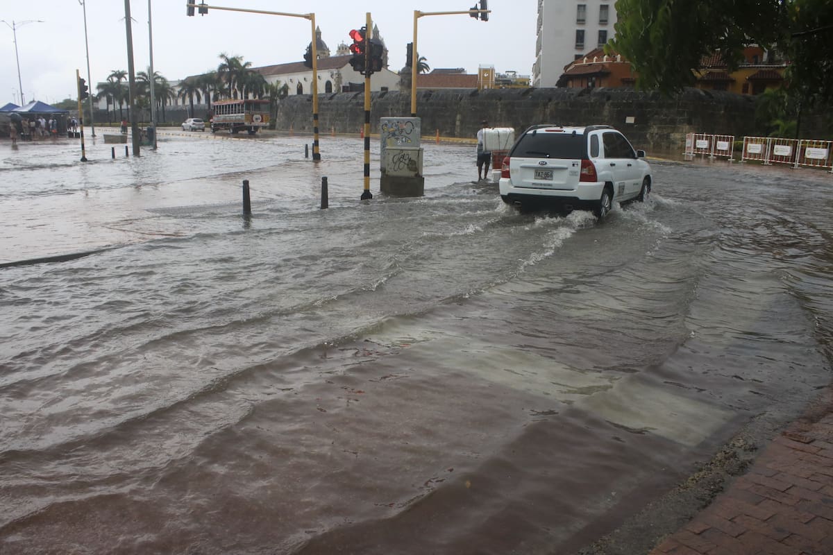 En fotos: inundaciones en Cartagena tras fuerte aguacero este 26 de agosto