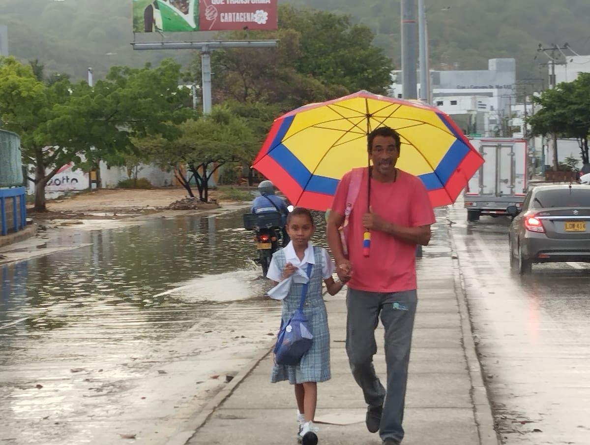Así se vivieron las lluvias en Cartagena este 5 de mayo de 2025. // Foto: Óscar Díaz - El Universal.