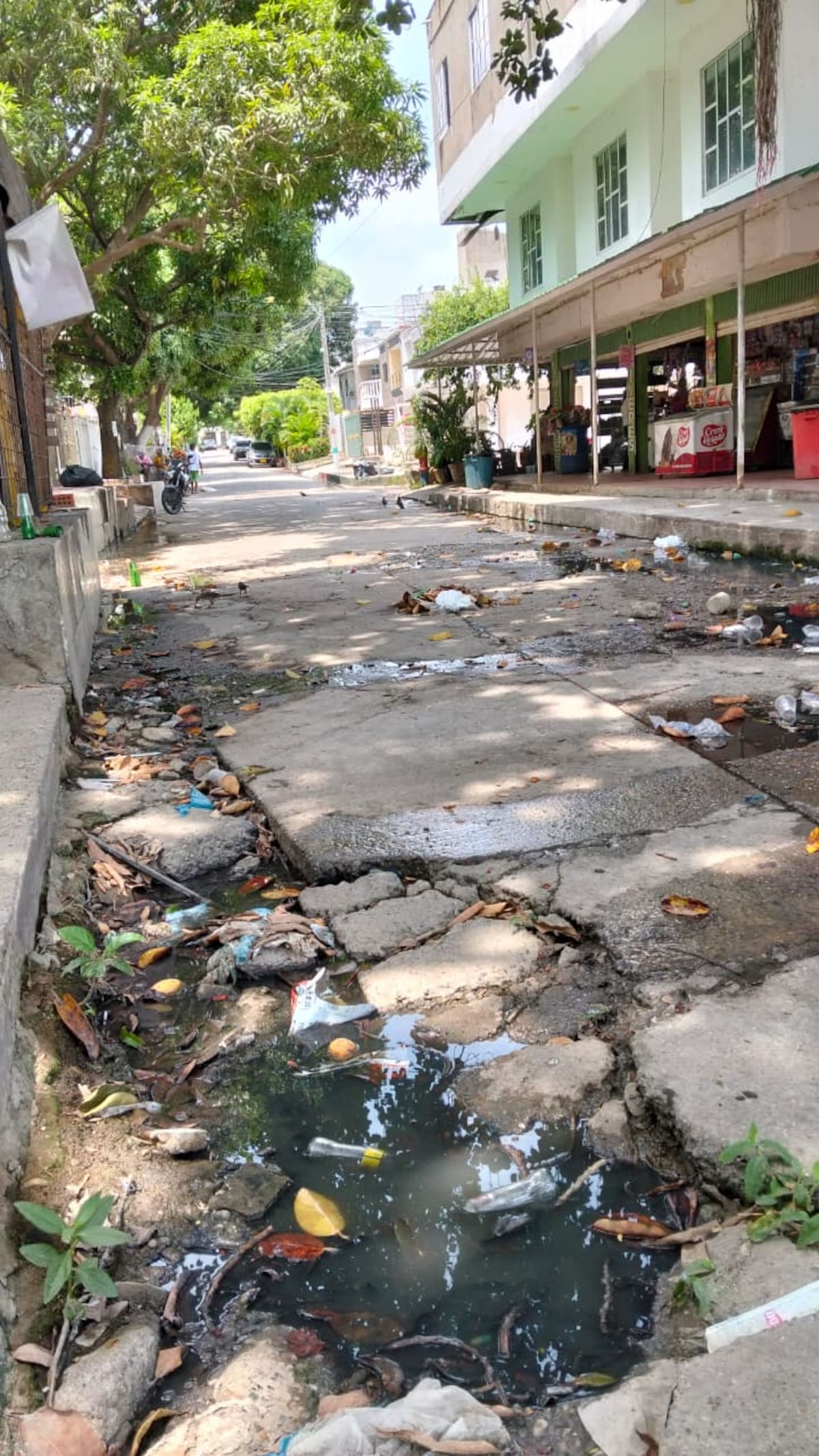 En Los Almendros dicen que han tenido que convivir con fuertes olores, contaminación y reboses de aguas residuales cerca de las viviendas. // Foto: Luis Herrán.