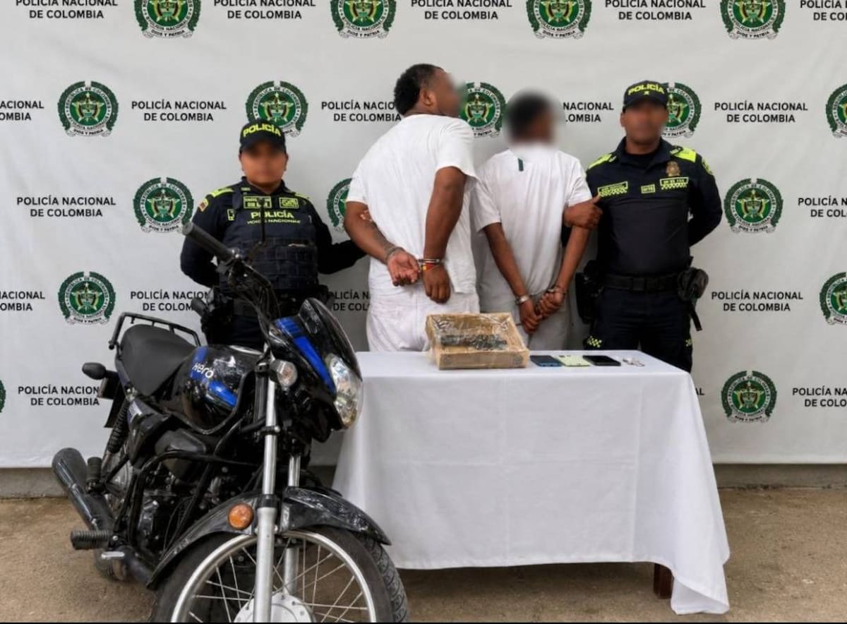 Los capturaron en flagrancia después de haber robado en Nelson Mandela. // Foto: Policía Metropolitana de Cartagena