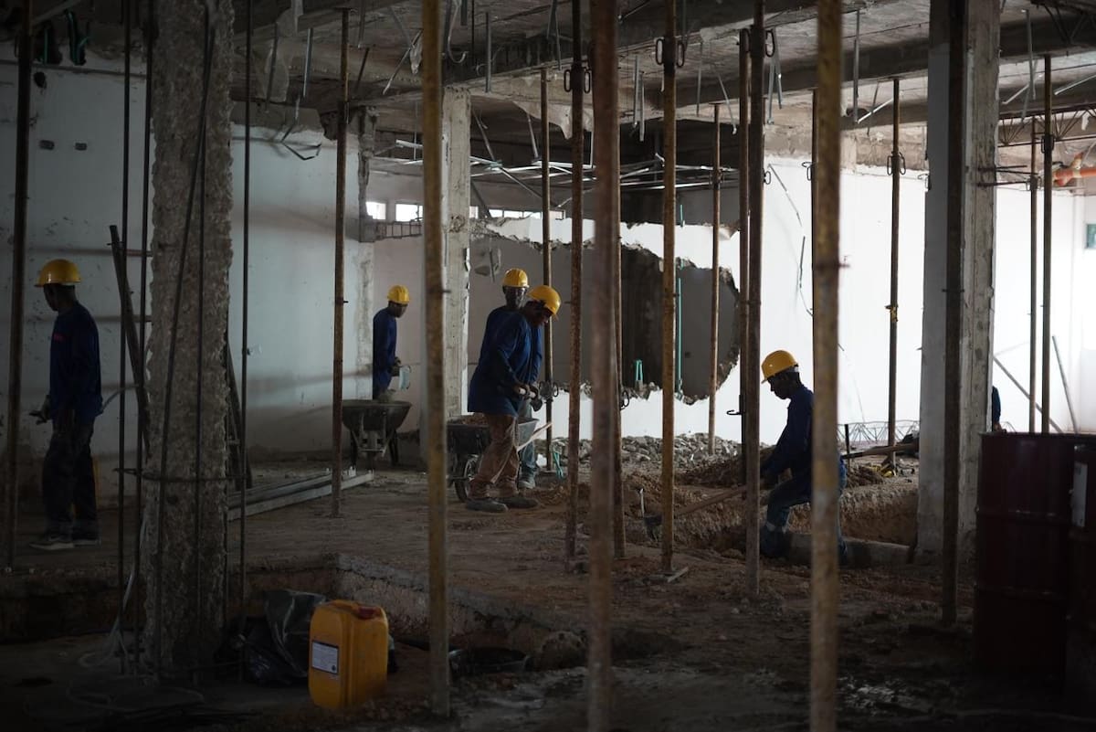 Las obras de adecuación en la Estación de Policía Los Caracoles registra un avance del 78,81 %. // Foto: Cortesía - Alcaldía de Cartagena.