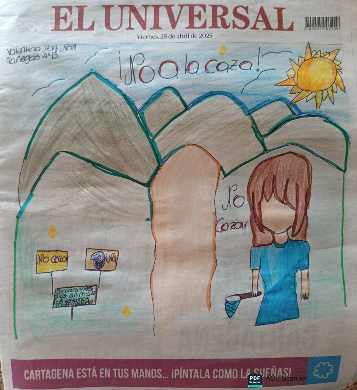 Los dibujos fueron enviados por niños entre los 6 y los 12 años.