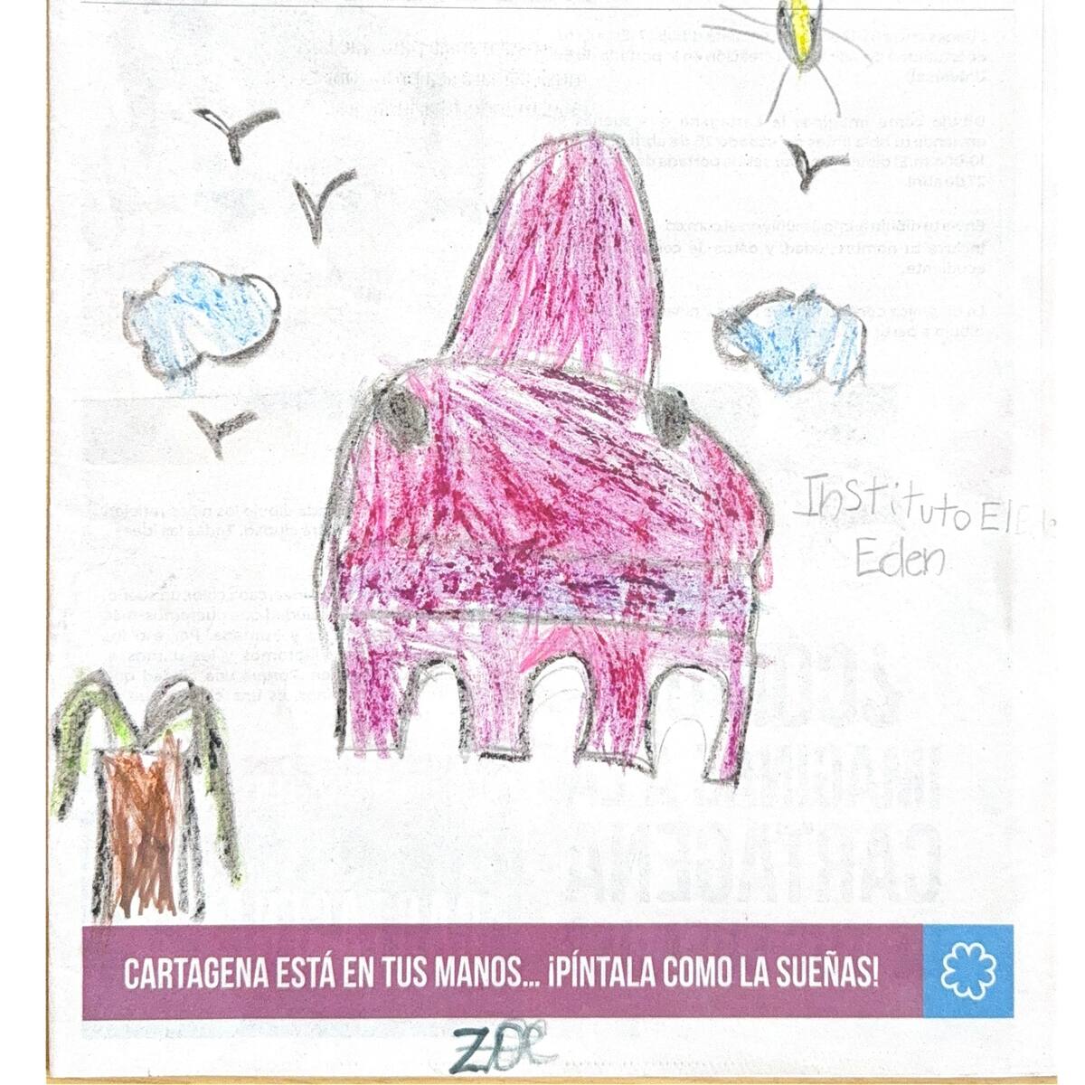 Los dibujos fueron enviados por niños entre los 6 y los 12 años.