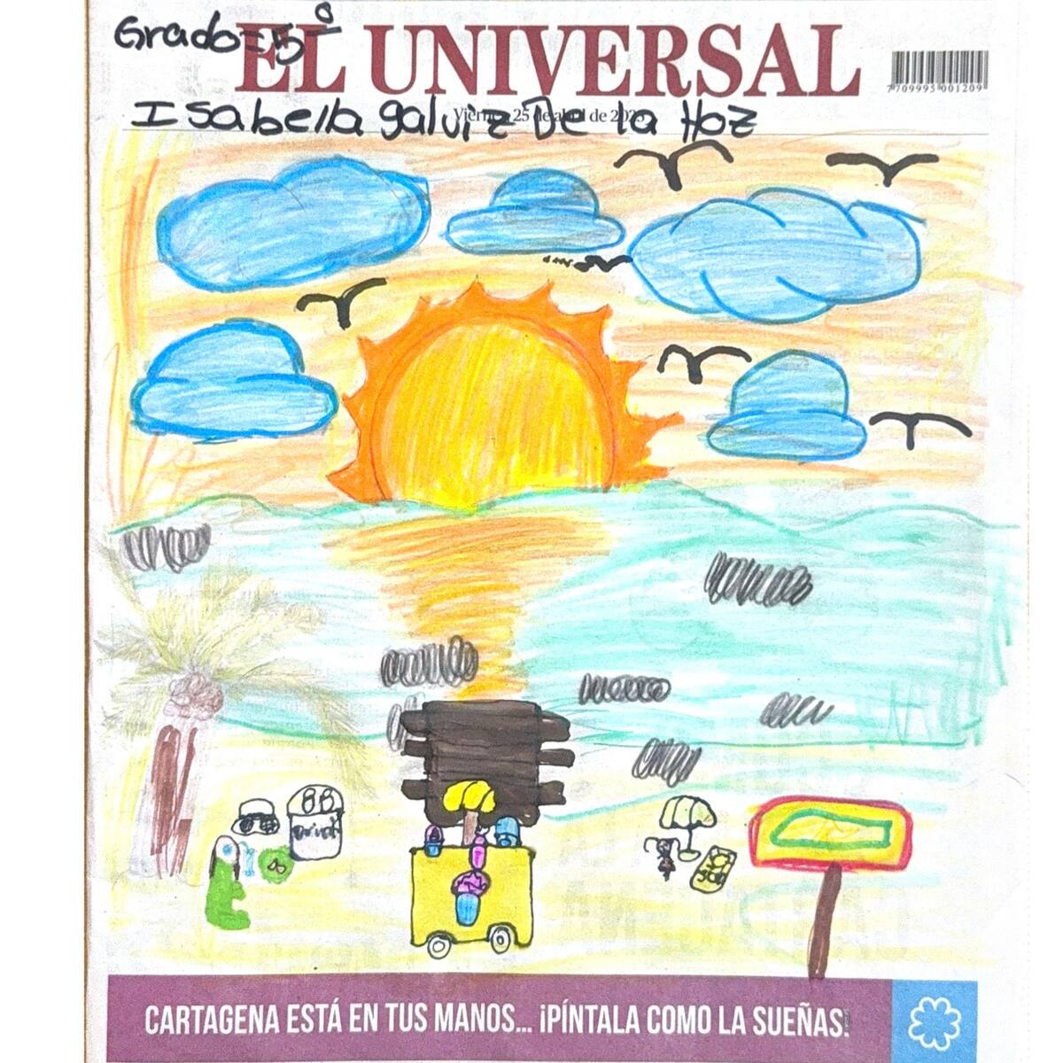 Los dibujos fueron enviados por niños entre los 6 y los 12 años.