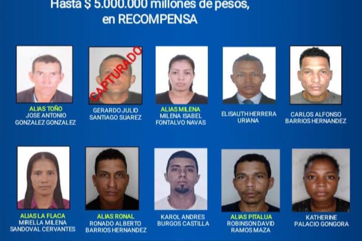 Policía Nacional publicó el cartel de 'Los más buscados en el Atlántico'