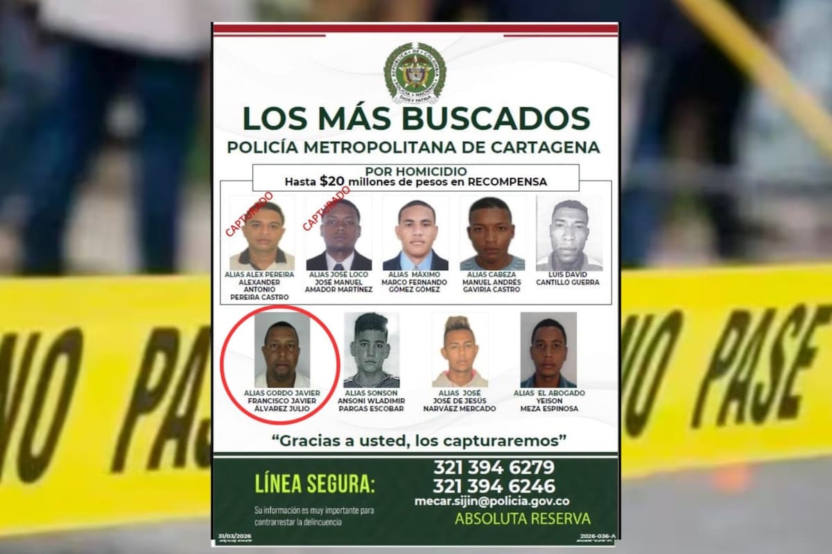 De los 9 más buscados por homicidio en Cartagena, 3 han sido capturados: estos son sus nombres
