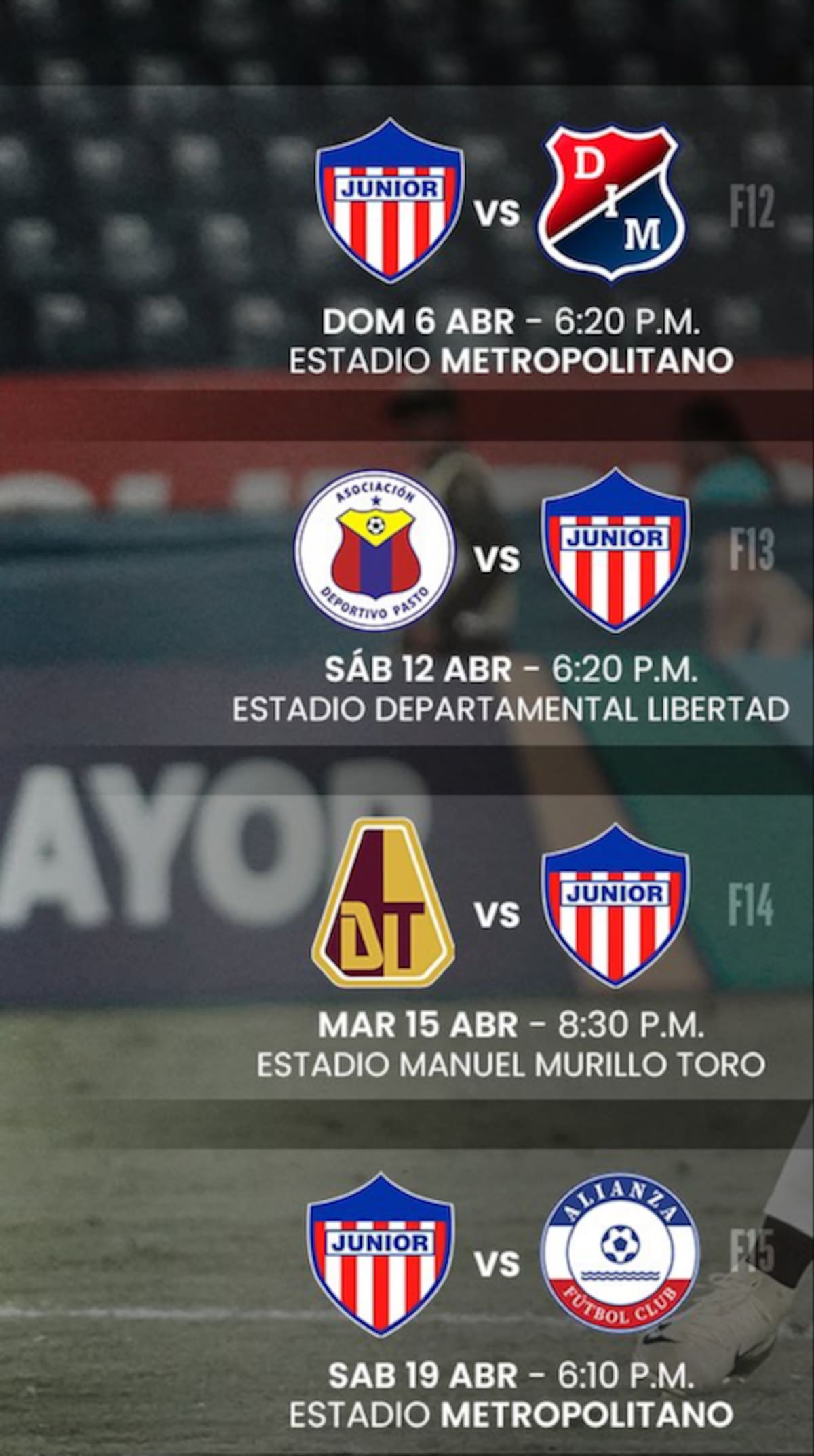 Junior de Barranquilla deberá afrontar cinco partidos en 14 días por la Liga betPlay Dimayor I.//Cortesía.