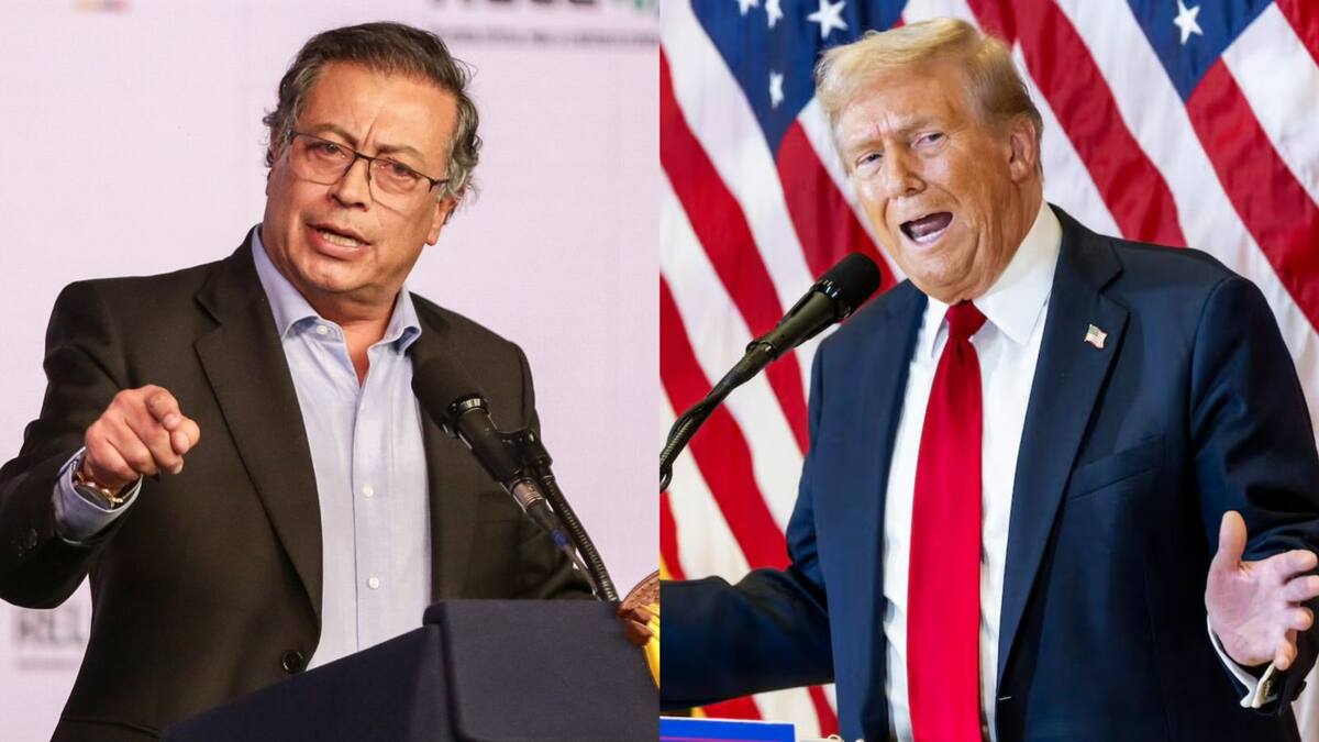 Los presidentes de Colombia y Estados Unidos, Gustavo Petro y Donald Trump. // Ilustración.