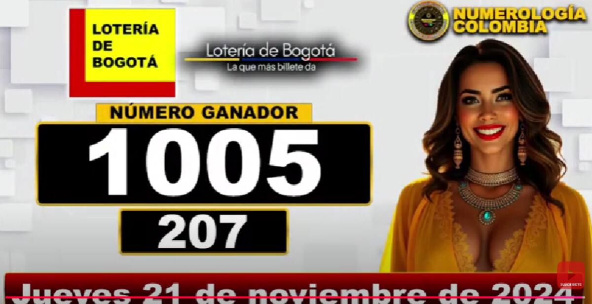 Resultado de la Lotería de Bogotá jueves 21 de noviembre
