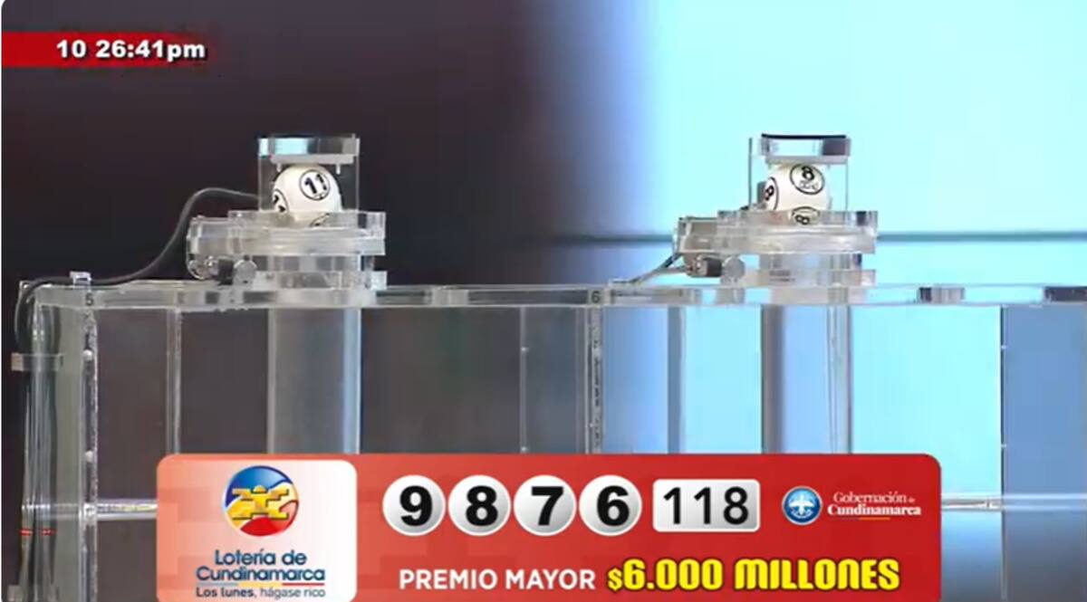 Resultado del sorteo del premio mayor de la Lotería de Cundinamarca del 10 de febrero de 2025.